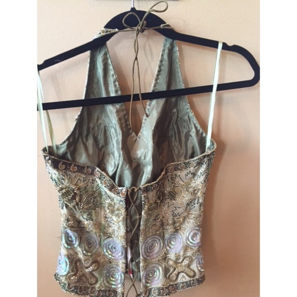 Aftershock Green Sequin Halter - Picture 2 of 4