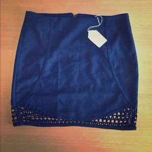 Trendy cage mini skirt