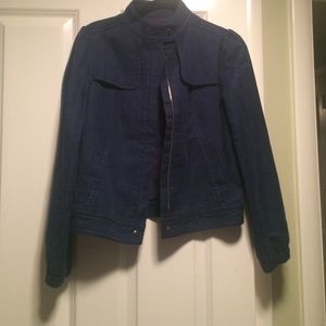 GAP blue zip up bomber style jacket
