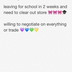 NEED TO CLEAR OUT STORE