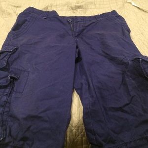 Blue cargo shorts