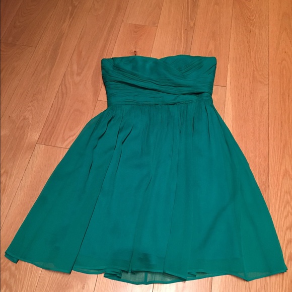SOLD- J. Crew Arabelle Strapless Dress 100% silk SZ 0 - Picture 2 of 4
