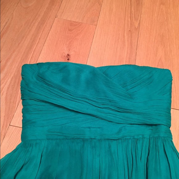 SOLD- J. Crew Arabelle Strapless Dress 100% silk SZ 0 - Picture 3 of 4