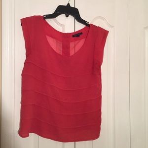 Pink ruffled shirt