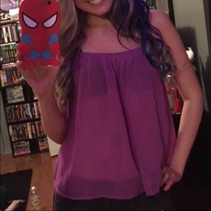 Purple chiffon blouse