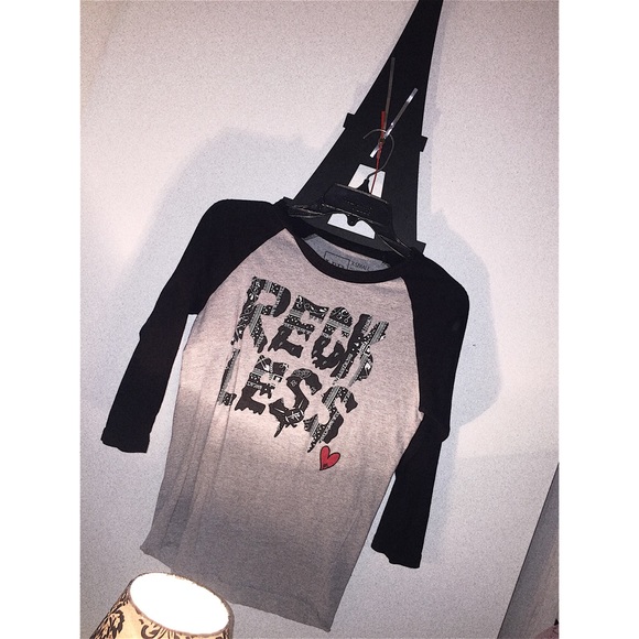 "Reckless" baseball tee