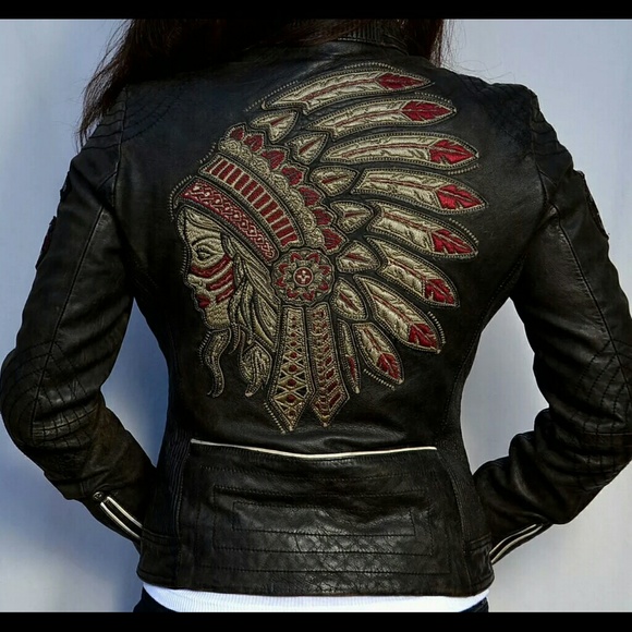 ISO Affliction Divergent Leather Harley Jacket ISO - Picture 2 of 2