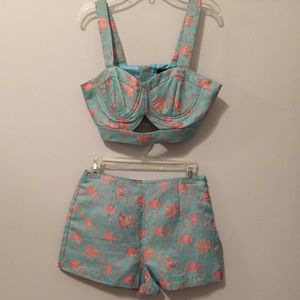 COACHELLA Mermaid Crop Top & Matching Shorts