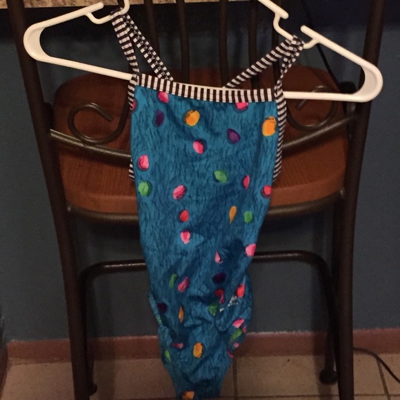 Multi patterned & colored one piece bathing suit