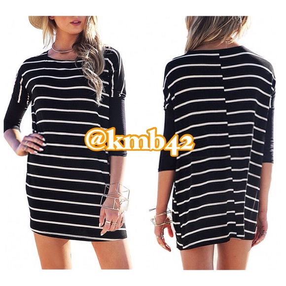 SOLD B&W Dolman Top - Picture 2 of 4