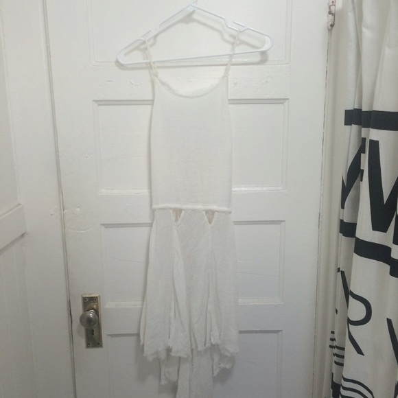 FREE PEOPLE white mesh dress