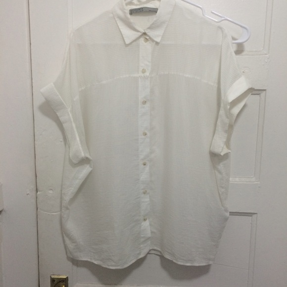 Allsaints white pome ker shirt