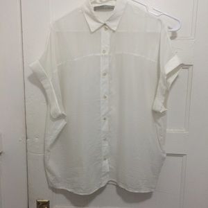 Allsaints white pome ker shirt