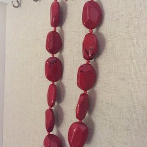 Red stone necklace