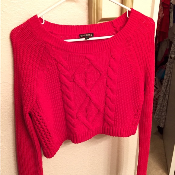 Express red cropped sweater size XS - Picture 2 of 3
