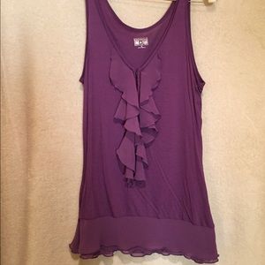 Purple sleeveless blouse
