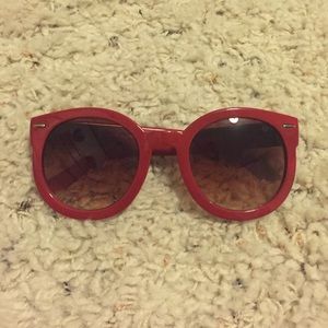 Oversized Red Sunglasses