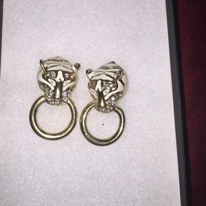 Tiger crystal earrings