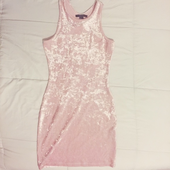 Blush pink velvet dress size small