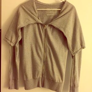 All Saints Soft Grey Zip Hoodie!