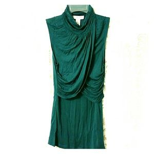 Emerald draping blouse