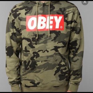 In search of obey camo hoodie