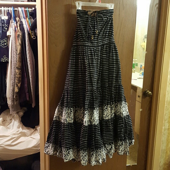 Strapless halter sundress