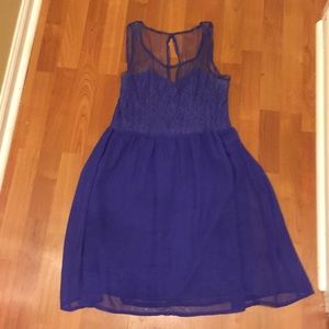 Blue lace dress