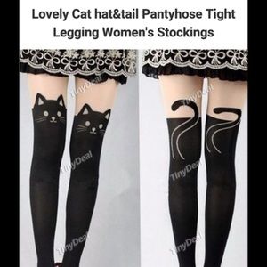 New cat & tail pantyhose Leggins