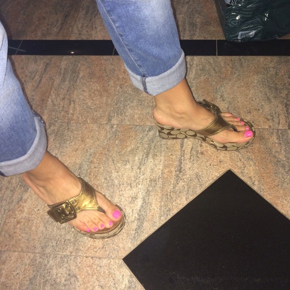 Coach Shoes - Coach flip flop sandals