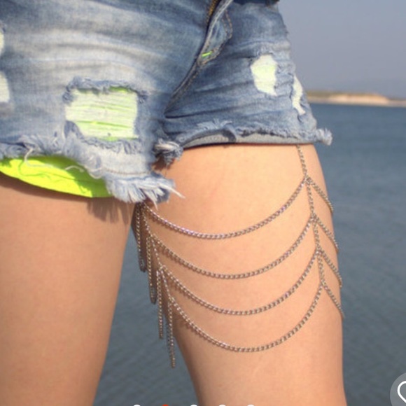 Gold color Leg/thigh body chain - Picture 1 of 3