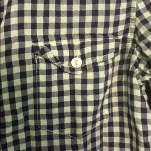 Blue and White Button Down top