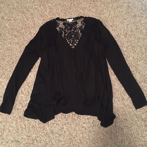 Black Long Sleeved Cardigan