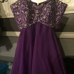 Strapless mori lee homecoming dress
