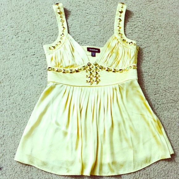 Bebe Silk studded tank