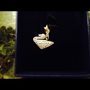 Swarovski swan crystal charm brand new