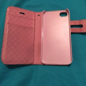 iPhone 4/4s pink wallet case