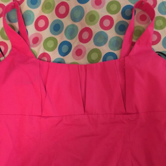 Pink dress, knee length!