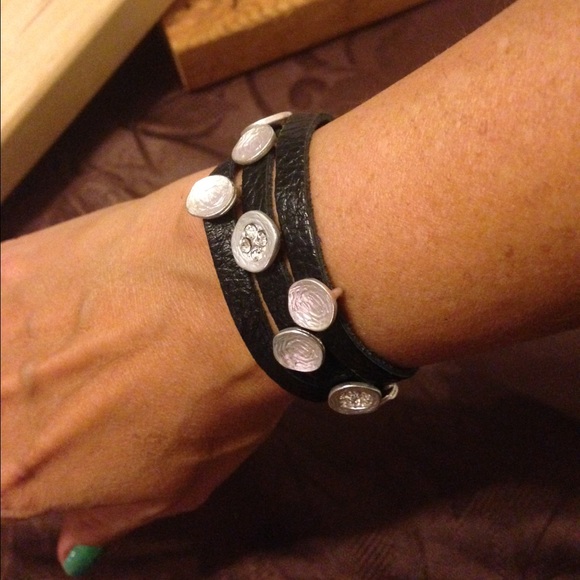 HOT SALE! Black Leather Wrap Bracelet