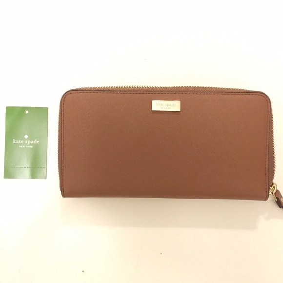 brown kate spade wallet