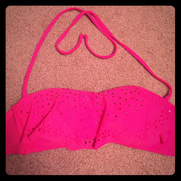 Pink Buckle Bikini Top