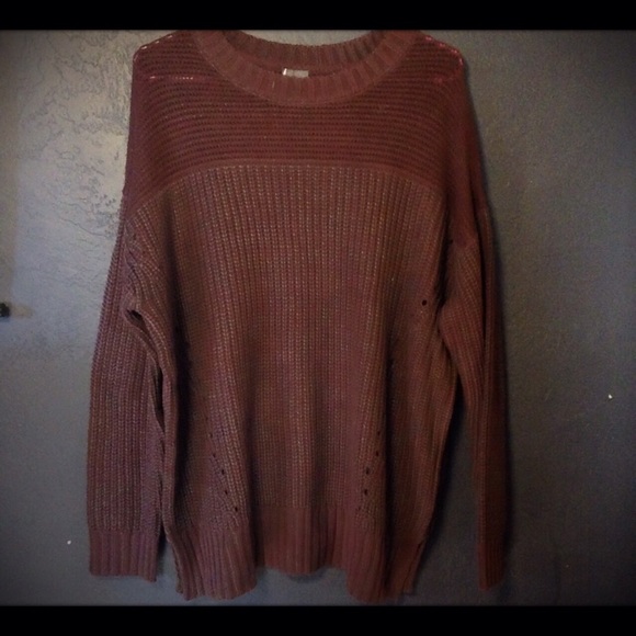 Oversized Comfy Burgundy Sweater