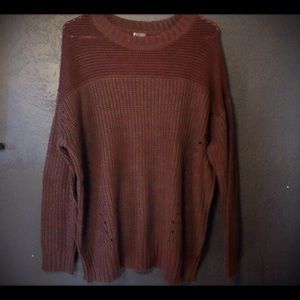 Oversized Comfy Burgundy Sweater