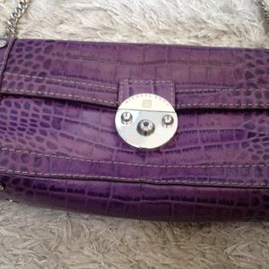 Michael Kors purple leather handbag