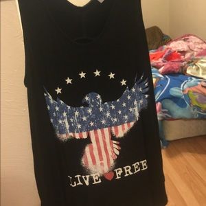 "Live free" tank