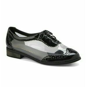 Black and clear Oxford shoes