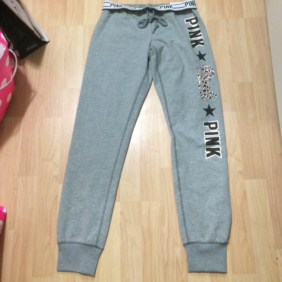 Vs PINK Leopard Sweatpants Joggers