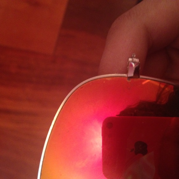 Orange red mirror flash Ray bans - Picture 3 of 4