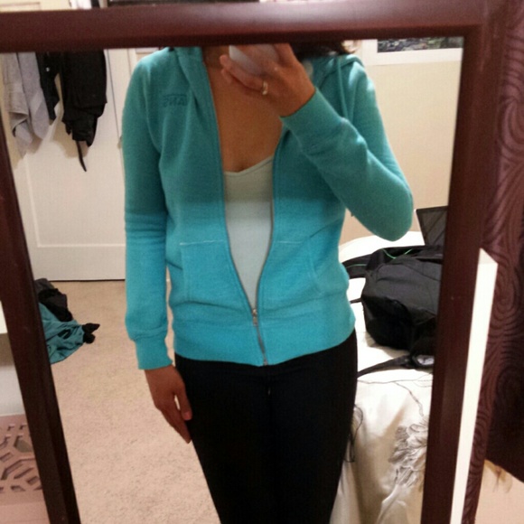 Teal Vans zip-up hoodie
