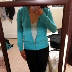 Teal Vans zip-up hoodie